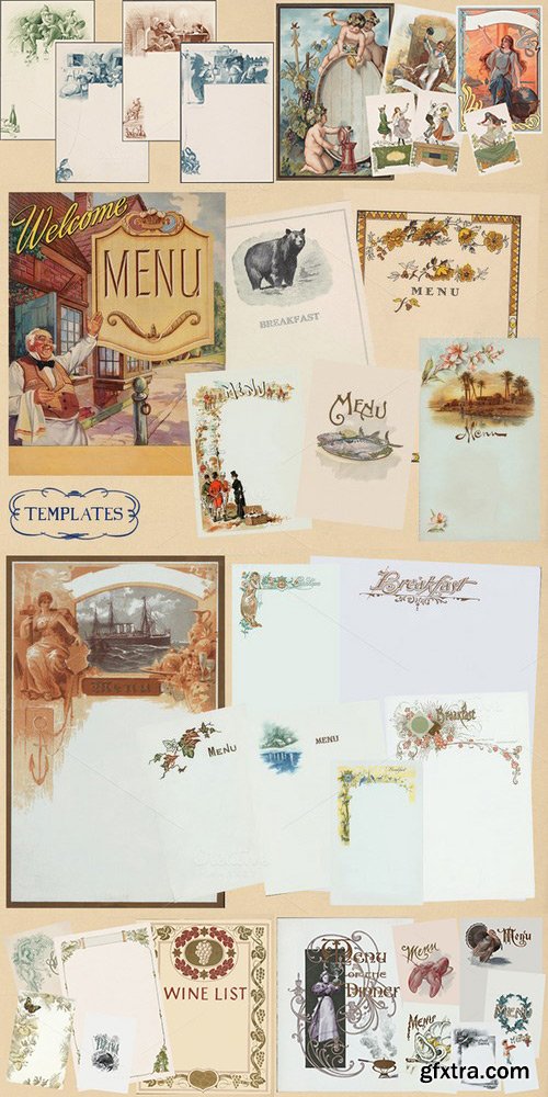 CM - Vintage Restaurant Graphics& Brushes 653656 CM - Vintage Restaurant Graphics& Brushes 653656