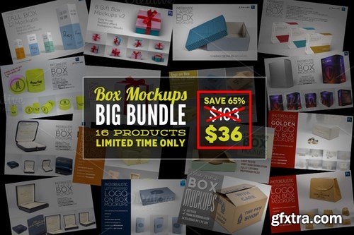 CM - Box Mockups Big Bundle - 65% OFF 651383 CM - Box Mockups Big Bundle - 65% OFF 651383