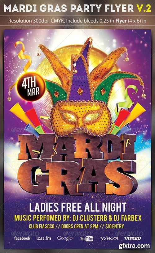 GraphicRiver - Mardi Gras Party Flyer v.2 6753495 GraphicRiver - Mardi Gras Party Flyer v.2 6753495