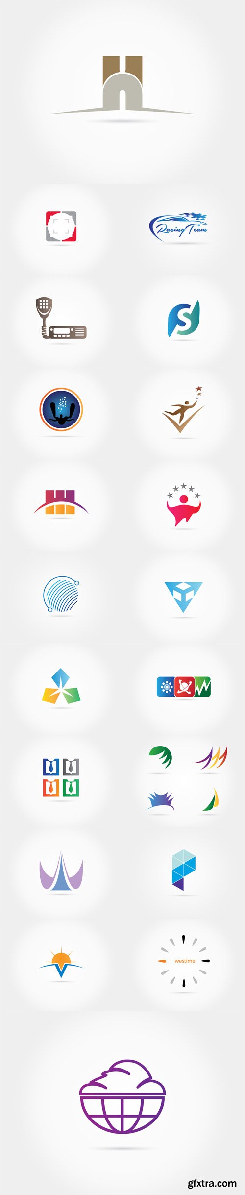 Vector Set - 20 Different Company Logos