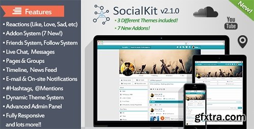 CodeCanyon - SocialKit v2.1.0 - The Ultimate Social Networking Platform - 8493571