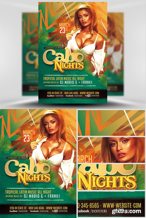 Cabo Nights Flyer Template Cabo Nights Flyer Template
