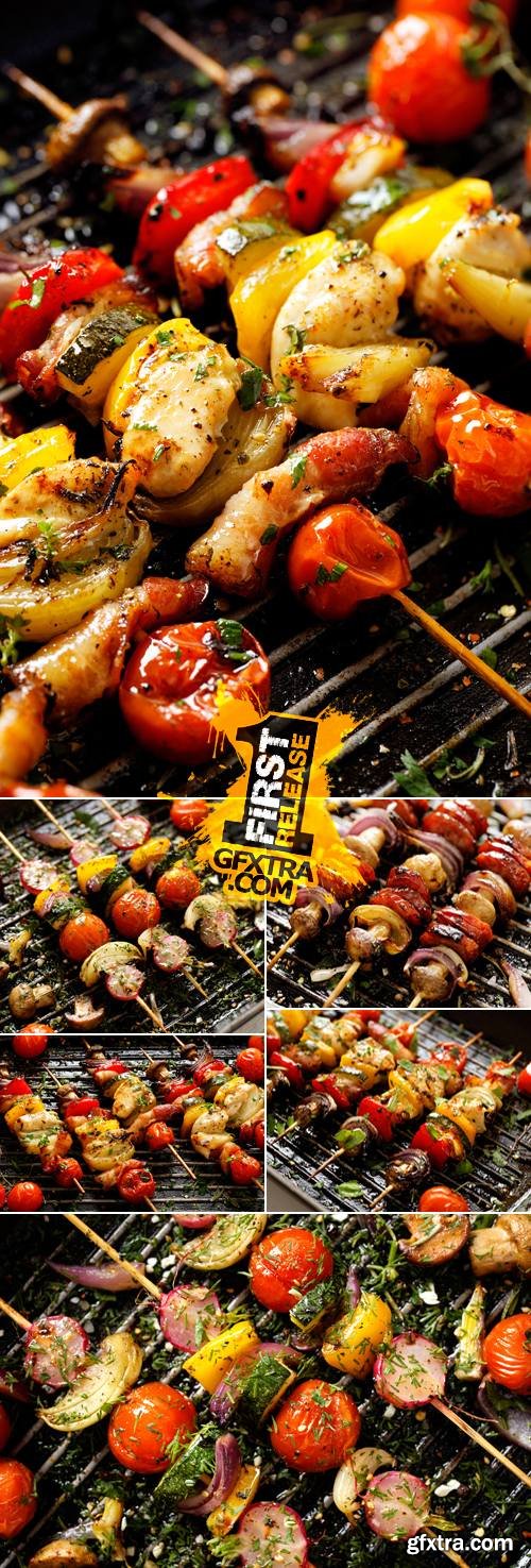 Stock Photo - Grilled Meat & Vegetables