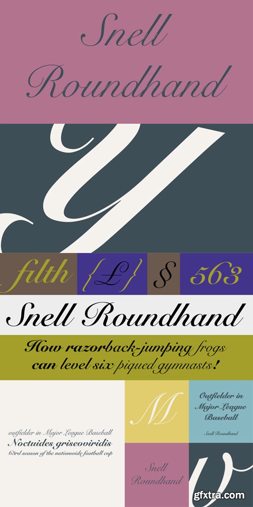 Snell Roundhand Font Family $69.60 Snell Roundhand Font Family $69.60