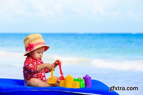 Collection of family child children children's toy on the beach sea vacation Trips 25 HQ Jpeg