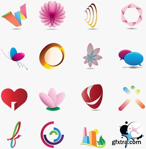 Collection picture vector logo illustration of the business campaign 34-25 Eps