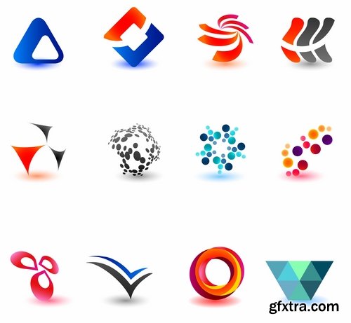 Collection picture vector logo illustration of the business campaign 34-25 Eps