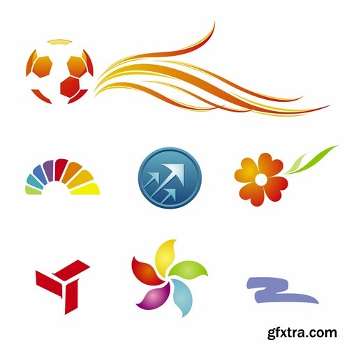 Collection picture vector logo illustration of the business campaign 34-25 Eps