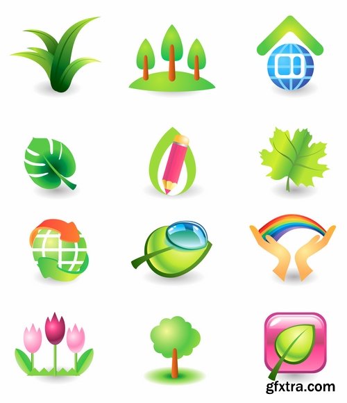 Collection picture vector logo illustration of the business campaign 34-25 Eps