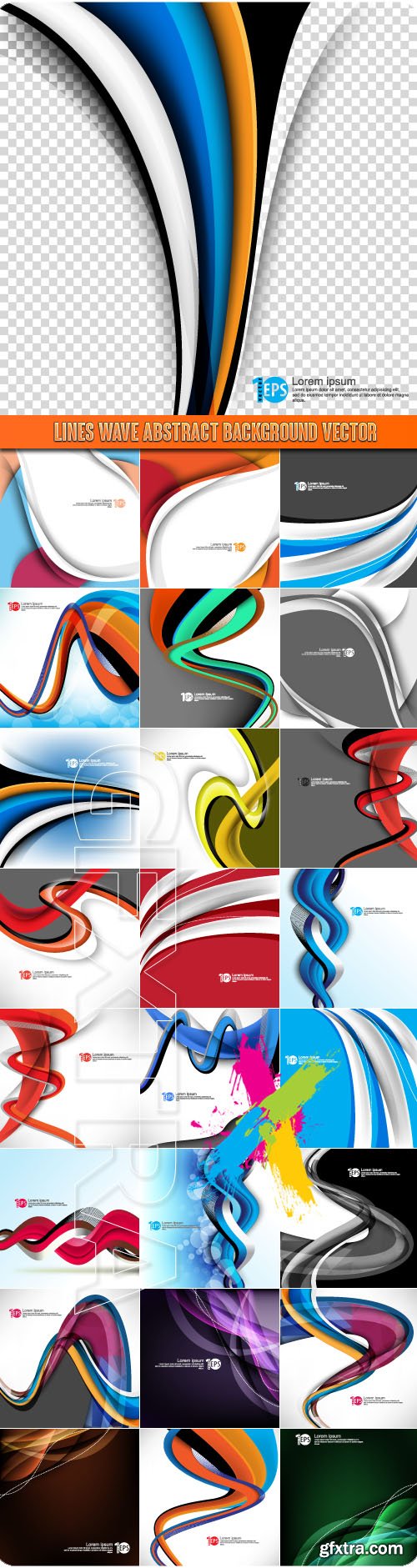 Lines wave abstract background vector