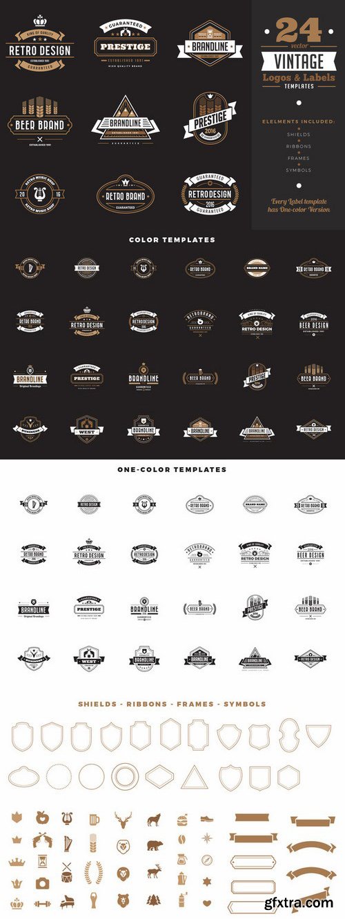 CM - Vintage Labels Badges Logo Templates 655264 CM - Vintage Labels Badges Logo Templates 655264