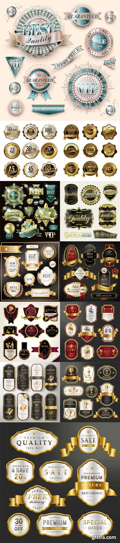 Vector Set - Luxury Premium Labels Vector Set - Luxury Premium Labels