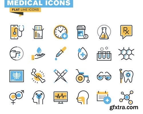Set of Thin Line Web Icons of Graphic Design 2 - 25xEPS