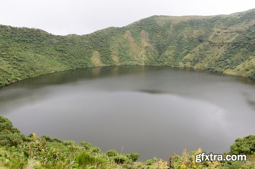 Collection crater cavity in the ground meteor pit nature landscape lake in the crater 25 HQ Jpeg