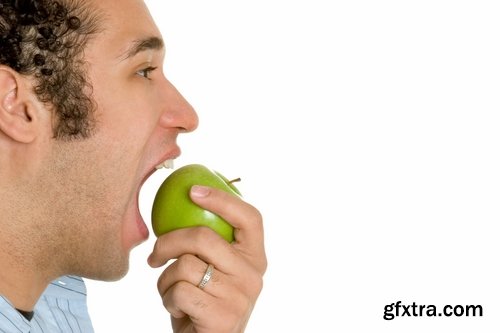 Collection of people man eating apple fruit vitamin benefits 25 HQ Jpeg