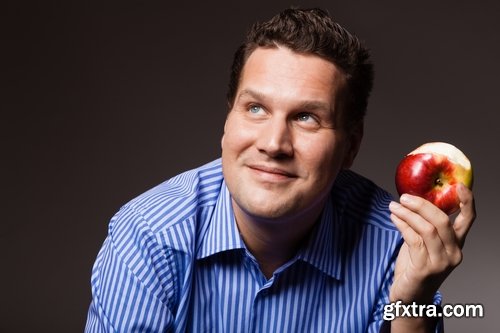 Collection of people man eating apple fruit vitamin benefits 25 HQ Jpeg