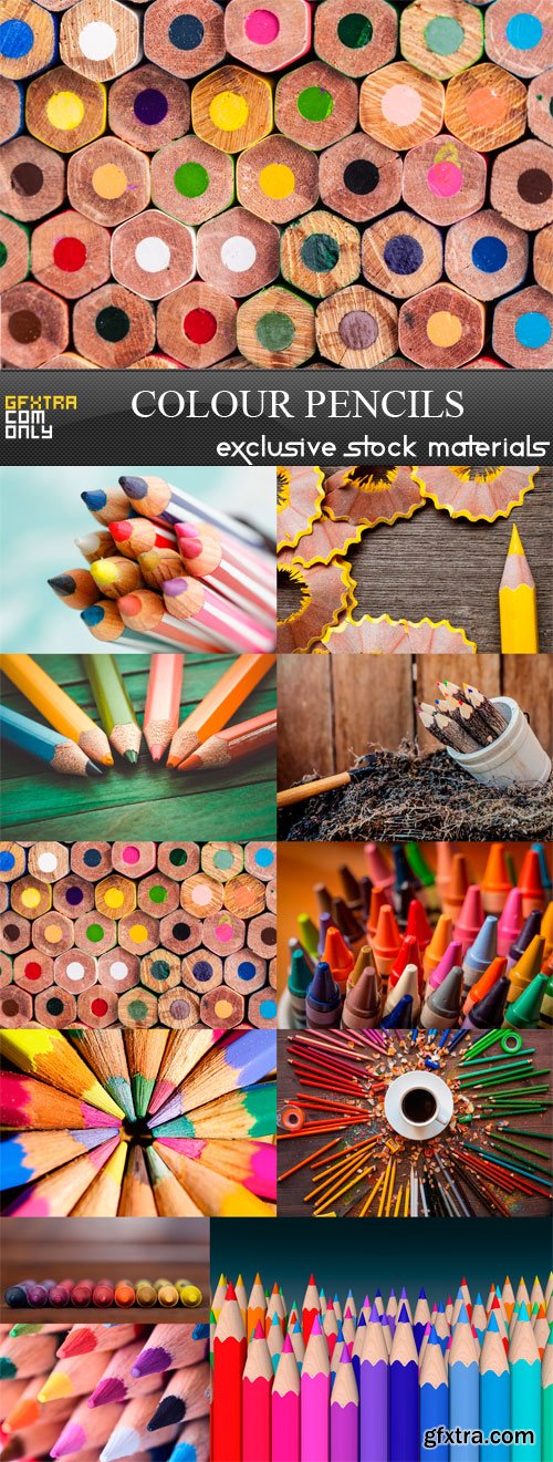 Colour Pencils - 11 x JPEGs