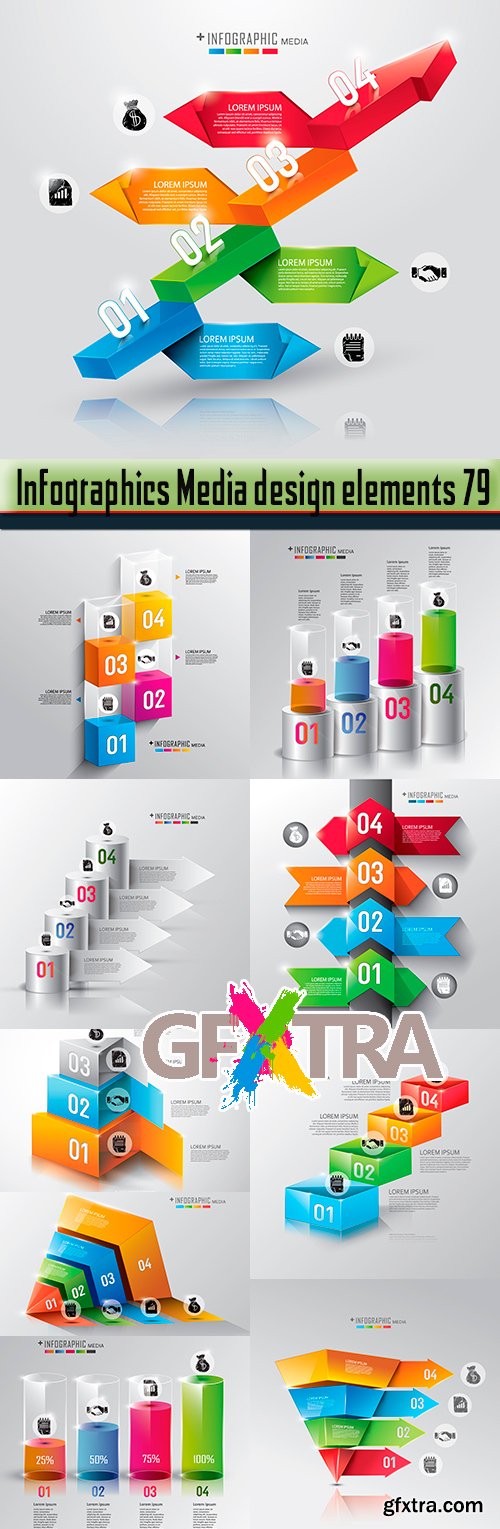 Infographics Media design elements 79