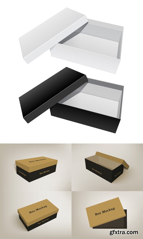 Vector Set - Shoes Product Packaging Mock-up Boxes Vector Set - Shoes Product Packaging Mock-up Boxes
