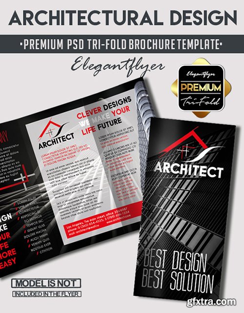 Architectural Design &ndash; Premium Tri-Fold PSD Brochure Template