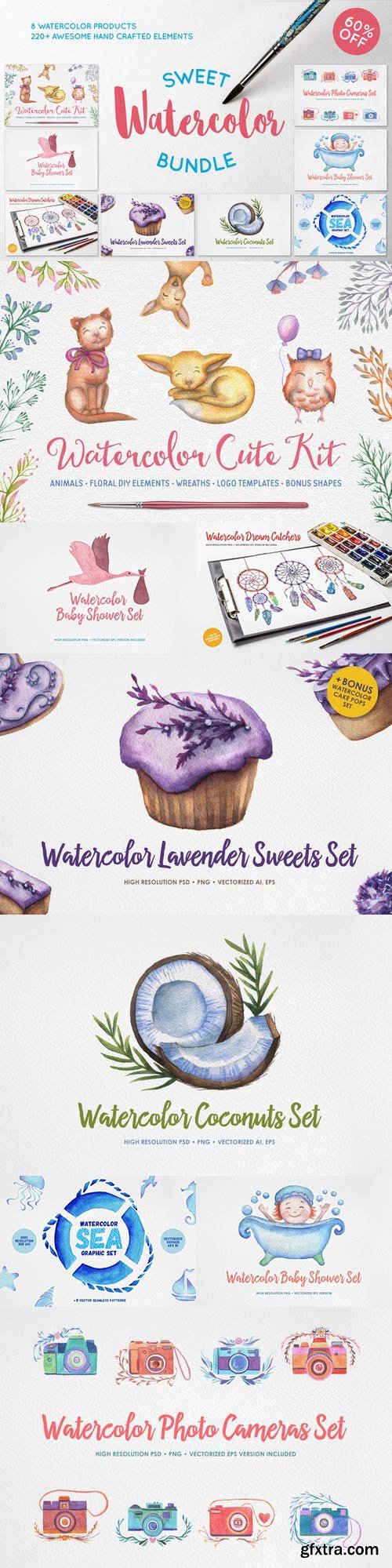 CM - Sweet Watercolor Bundle 665746 CM - Sweet Watercolor Bundle 665746