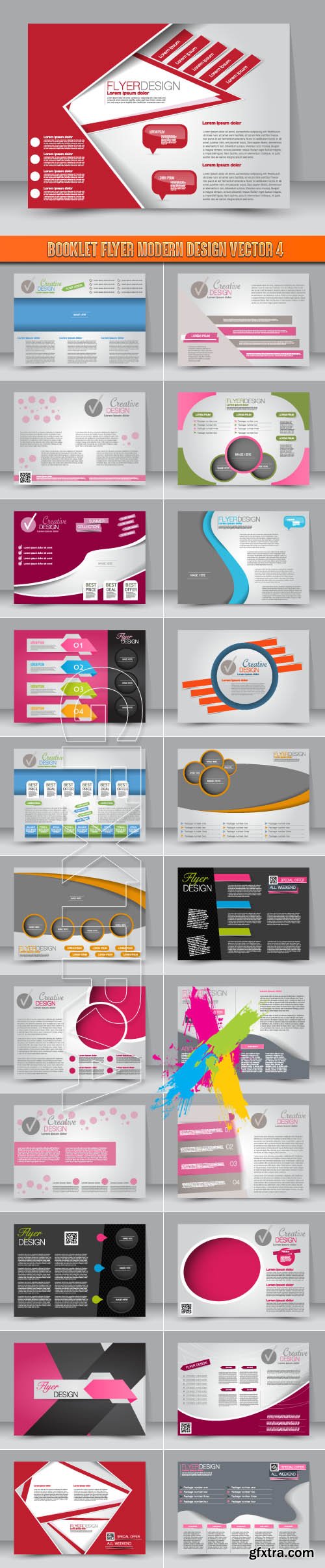 Booklet flyer modern design vector 4