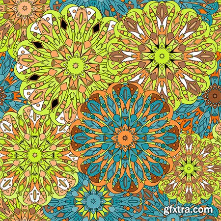 Seamless Pattern - Vintage Decorative Elements 18xEPS