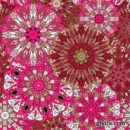 Seamless Pattern - Vintage Decorative Elements 18xEPS