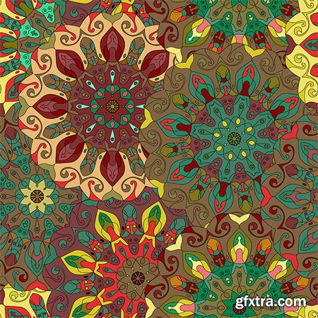 Seamless Pattern - Vintage Decorative Elements 18xEPS