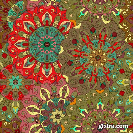 Seamless Pattern - Vintage Decorative Elements 18xEPS