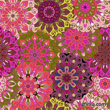 Seamless Pattern - Vintage Decorative Elements 18xEPS