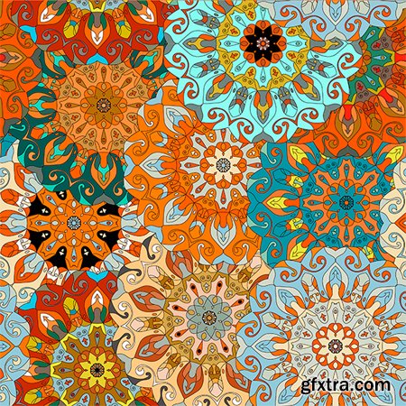 Seamless Pattern - Vintage Decorative Elements 18xEPS