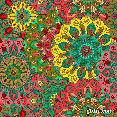 Seamless Pattern - Vintage Decorative Elements 18xEPS