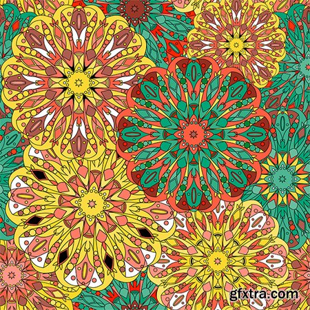 Seamless Pattern - Vintage Decorative Elements 18xEPS