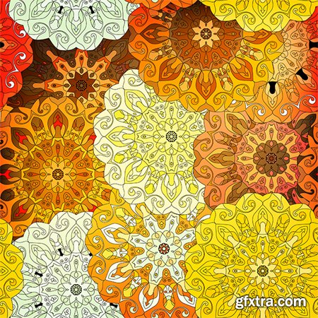 Seamless Pattern - Vintage Decorative Elements 18xEPS
