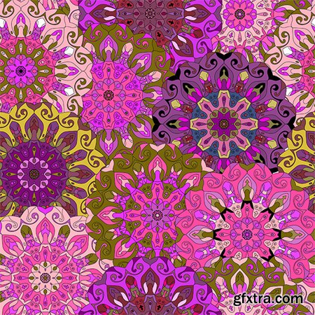 Seamless Pattern - Vintage Decorative Elements 18xEPS