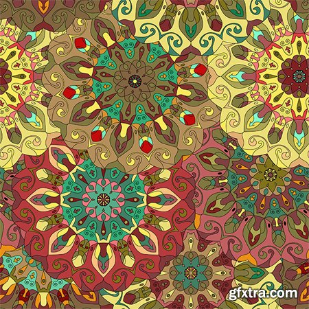 Seamless Pattern - Vintage Decorative Elements 18xEPS