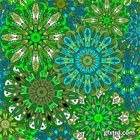 Seamless Pattern - Vintage Decorative Elements 18xEPS