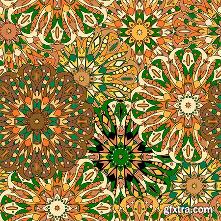 Seamless Pattern - Vintage Decorative Elements 18xEPS