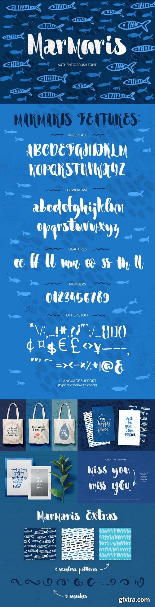 CM - Marmaris brush font + extras 669615 CM - Marmaris brush font + extras 669615