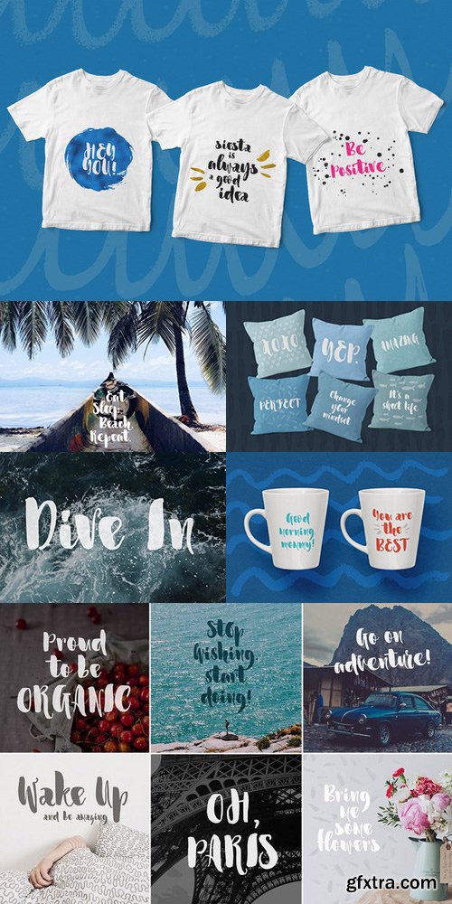 CM - Marmaris brush font + extras 669615 CM - Marmaris brush font + extras 669615