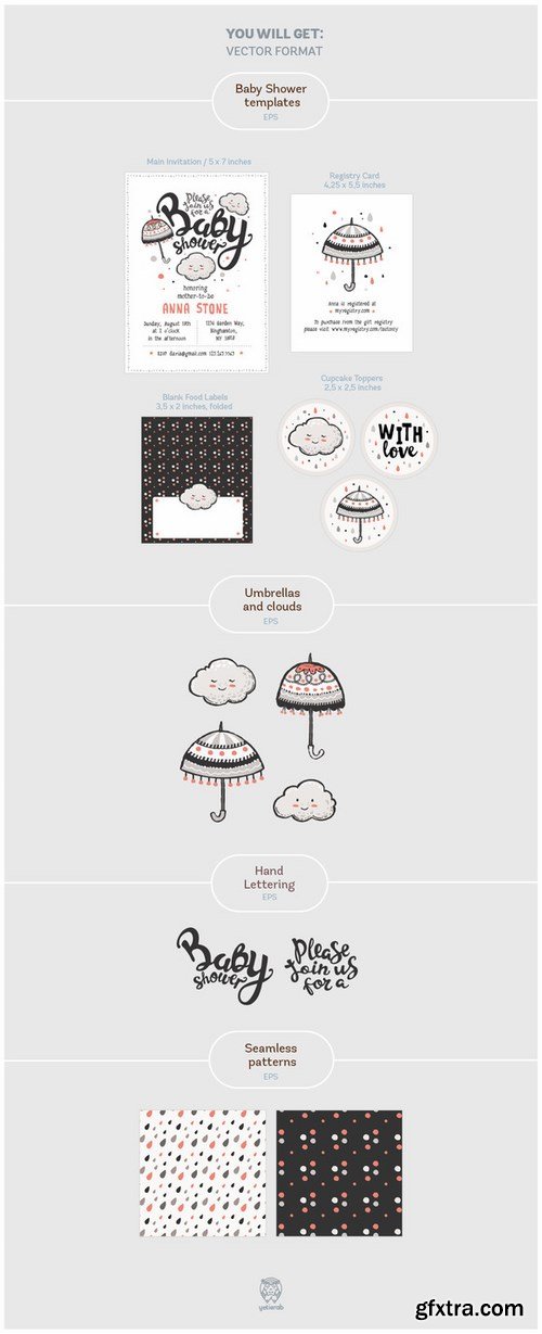 CM - Baby Shower Kit &bull; Umbrellas 656730