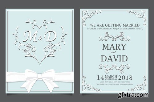 Wedding invitations 1-8xEPS
