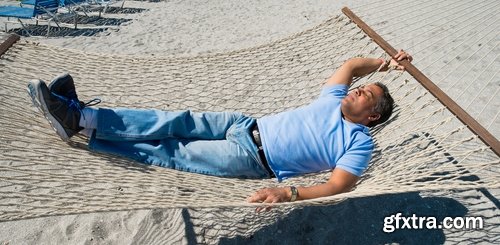 Man in a Hammock on Vacation 25xJPG