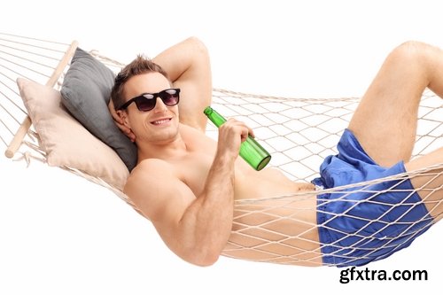 Man in a Hammock on Vacation 25xJPG
