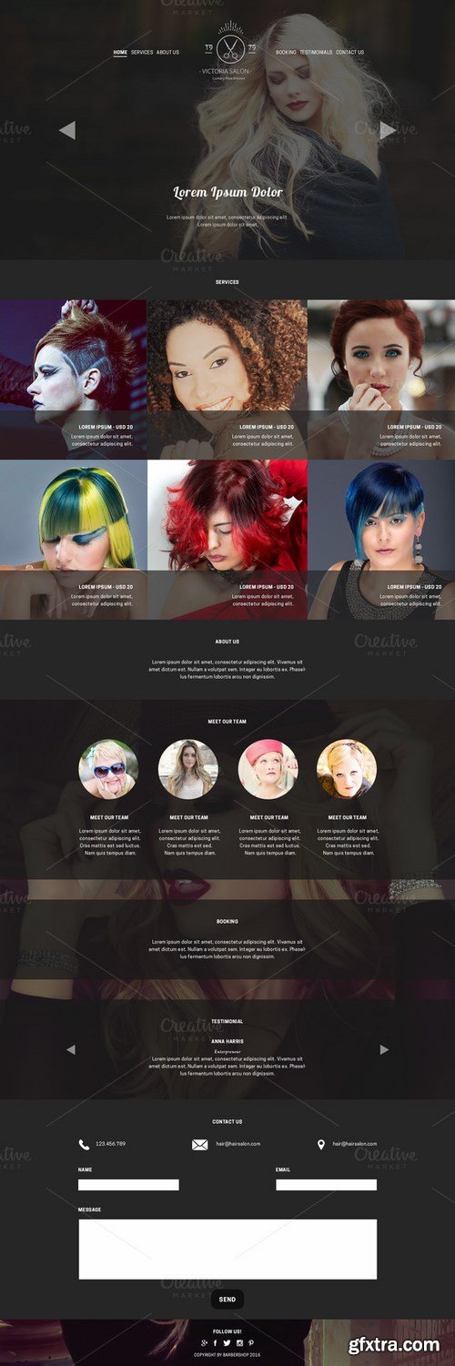 CM - Hair Salon PSD Website Template 677125 CM - Hair Salon PSD Website Template 677125