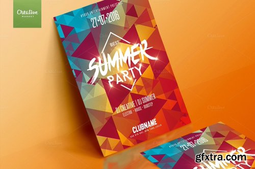 CreativeMarket Summer Party | Psd Flyer Template 678797