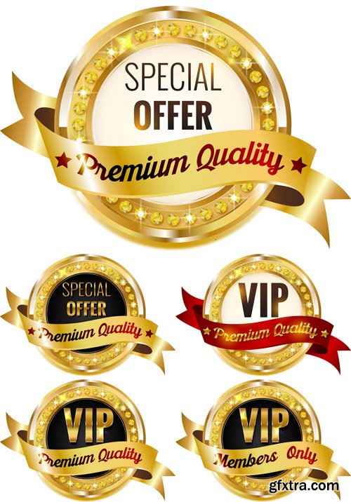 Vector Set - VIP Premium Quality Labels Vector Set - VIP Premium Quality Labels