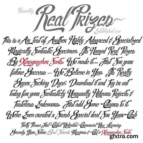 Real Prizes Font