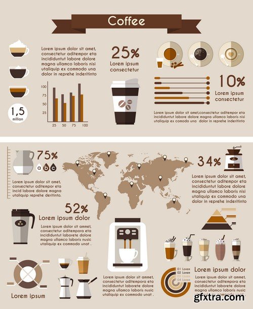 Coffee infographics-5xEPS